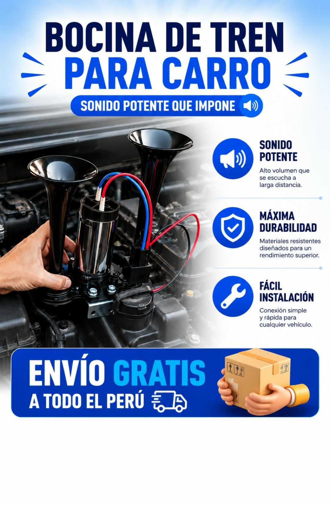 BOCINA DE TREN PARA CARRO