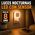 PACK DE 8 LUCES NOCTURNAS LED CON SENSOR